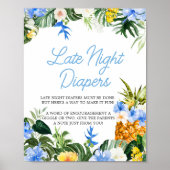 Poster Aloha Baby Shower Fille Pineapple Panneau de Couch (Devant)