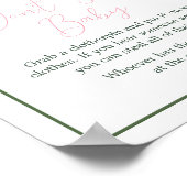 Poster Aloha Baby shower ne pas dire bébé (Coin)