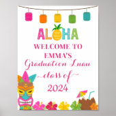 Poster Aloha Classe De 2024 Graduation Luau Bienvenue (Devant)