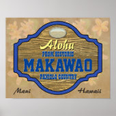 Poster Aloha de Makawao, Hawaii (Devant)