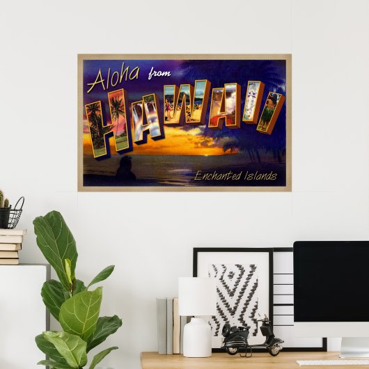 Poster Aloha d'Hawaii (Bureau à domicile)
