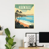 Poster Aloha du Vintage voyage Hawaii (Bureau à domicile)