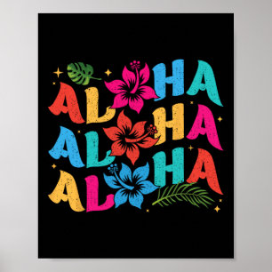 Poster Aloha Été Hawaïen Vacances Hawaï Enfants Hommes Fe