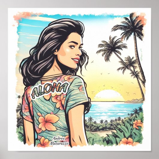 Poster Aloha Girl (Devant)