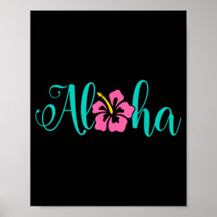 Poster Aloha hawaïen de l'île - ressentez l'aloha