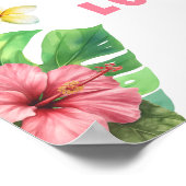 Poster Aloha Hawaii anniversaire bienvenue (Coin)