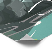 Poster Aloha ! Hawaii ! dessin animé d'affiches de voyage (Coin)