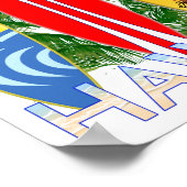 Poster Aloha Hawaii Iles Surf (Coin)