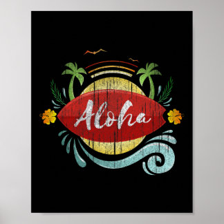 Poster Aloha Hawaii Luau Costum