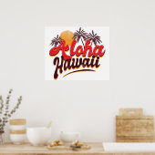 Poster Aloha Hawaii Palm Tree (Cuisine)