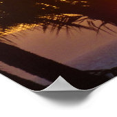 Poster Aloha Hawaii Palm Trees Tropiques Coucher de solei (Coin)