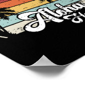 Poster Aloha Hawaii Palms Cool Été Décontracté Plage Vaca (Coin)