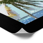 Poster Aloha Hawaiian Palm Trees Tropical Travel (Coin)