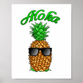 Poster Aloha Hawaiian Pineapple (Devant)