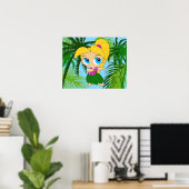Poster Aloha Honeys Hawaiian Blond Hula Girl (Bureau à domicile)