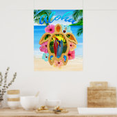 Poster Aloha Honu Sea Turtle 2 (Cuisine)