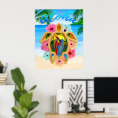 Poster Aloha Honu Sea Turtle 2 (Bureau à domicile)