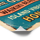 Poster Aloha Oahu Surfing (Coin)