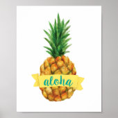 Poster Aloha Pineapple Print (Devant)