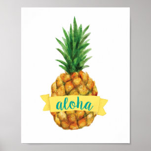 Poster Aloha Pineapple Print