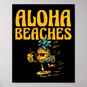 Poster Aloha Plages Ananas Lover Fruit tropical