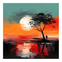 Alone by the Lake – Solitude at Sunset