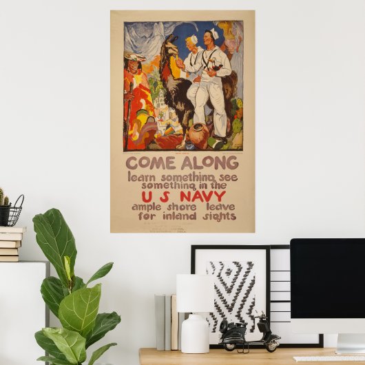 Poster Along - US Navy (Bureau à domicile)