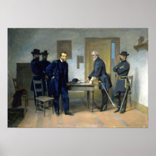 Poster Alonzo Chappel Lee cède à Grant
