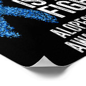 Poster Alopecia Areata Son Combat Est Mon Combat Alopecia (Coin)