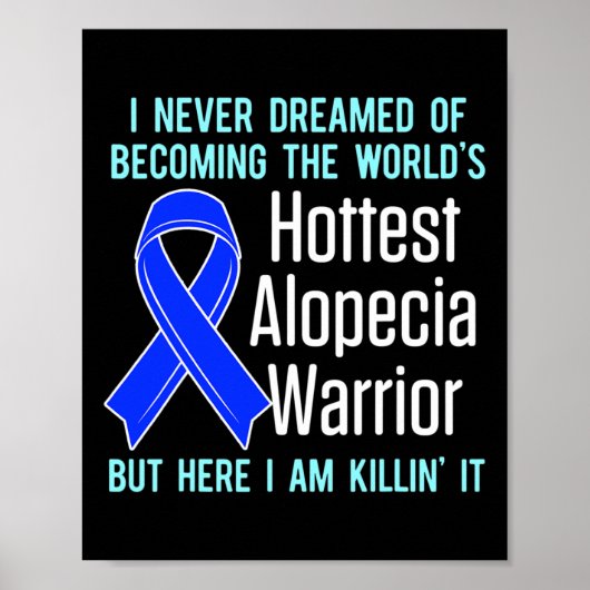 Poster Alopecia Aware Hair Loss Warrior Hottest Survi (Devant)