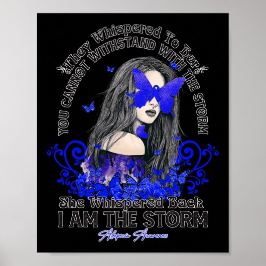 Poster Alopecia conscience i'm the storm girl papterfly r (Devant)