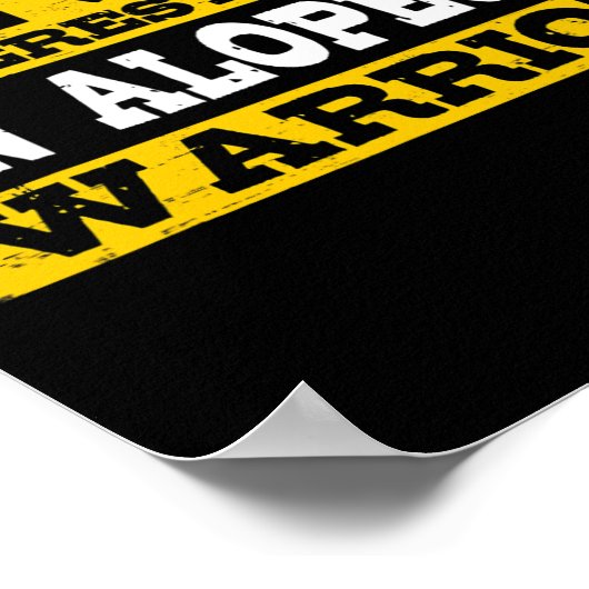 Poster Alopecia Guerrier soutien perte de cheveux sensibi (Coin)