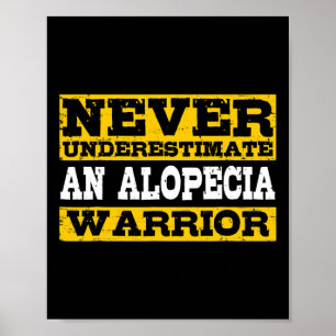 Poster Alopecia Guerrier soutien perte de cheveux sensibi