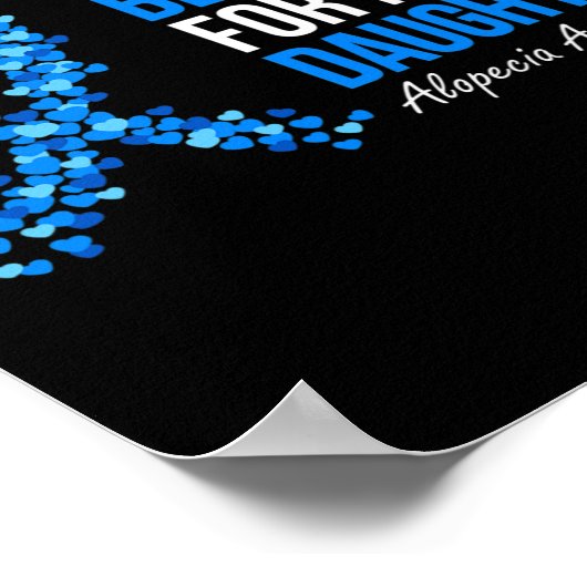 Poster Alopecia Sensibilisation Je Porte Du Bleu Pour Ma (Coin)