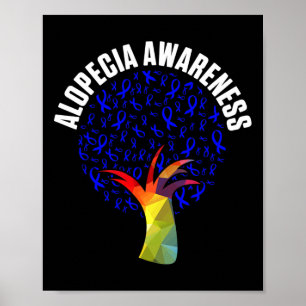 Poster Alopecia Sensibilisation Perte de cheveux Guerrier