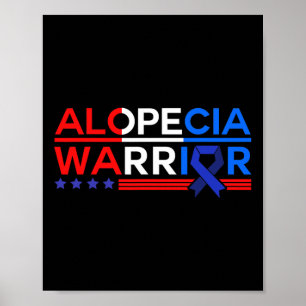Poster Alopecia Sensibilisation Perte de cheveux Guerrier