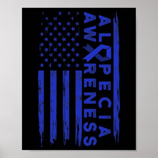 Poster Alopecia Sensibilisation Perte de cheveux Guerrier (Devant)