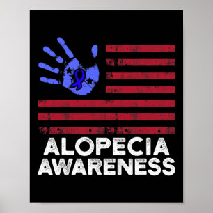 Poster Alopecia Sensibilisation Perte de cheveux Guerrier