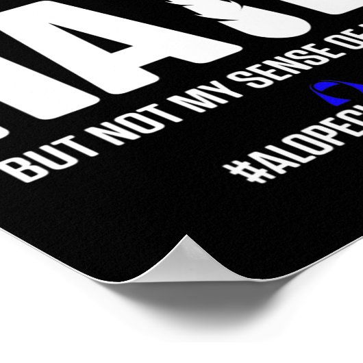 Poster Alopecia Sensibilisation Perte de cheveux Guerrier (Coin)