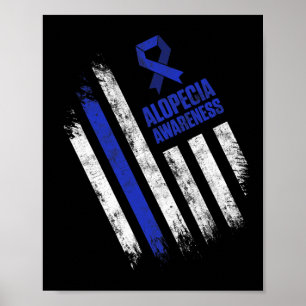 Poster Alopecia Sensibilisation Perte de cheveux Guerrier