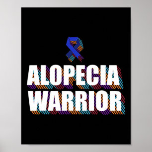 Poster Alopecia Sensibilisation Perte de cheveux Guerrier
