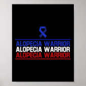 Poster Alopecia Sensibilisation Perte de cheveux Guerrier (Devant)