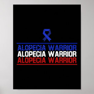 Poster Alopecia Sensibilisation Perte de cheveux Guerrier