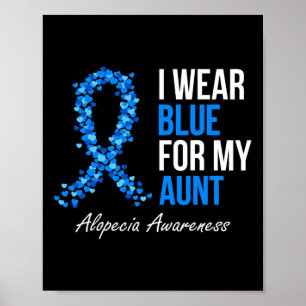 Poster Alopécie Conscience Je Porte Du Bleu Pour Ma Tante