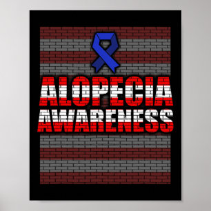 Poster Alopécie Sensibilisation Perte de cheveux Guerrier