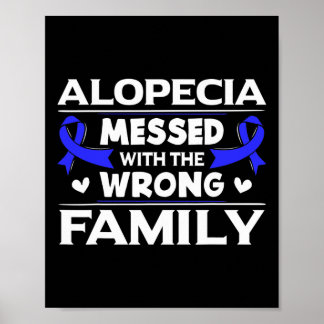 Poster Alopécie S'est Trompée de Famille Perte de Cheveux