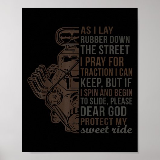 Poster Alors Que Je Pose Du Caoutchouc Dans La Rue, Je Pr (Devant)