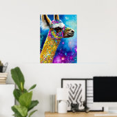 Poster Alpaca coloré (Bureau à domicile)