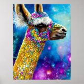 Poster Alpaca coloré (Devant)