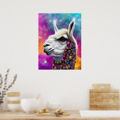 Poster Alpaca coloré (Cuisine)